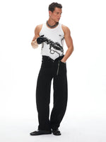 Graphic Print Slim Fit Vest 5