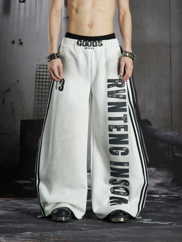 Graphic Print Wide-Leg Sweatpants 1