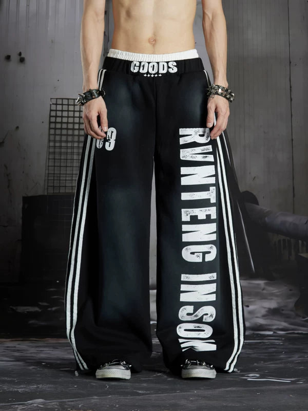 Graphic Print Wide-Leg Sweatpants 2