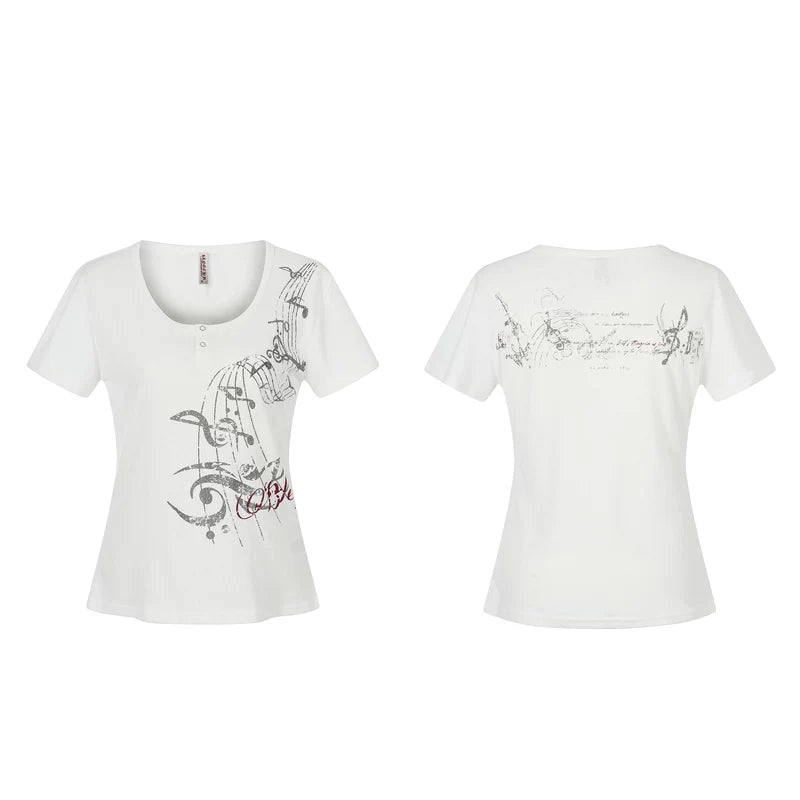 6213767695736,6213767695737,6213767695738, Graphic Printed Lightweight Short-Sleeve T-Shirt