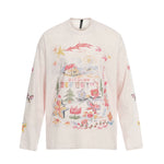 6016606541231,6016606541232,6016606541233,6016606541234, Graphic Printed Loose Fit Long Sleeve T-Shirt