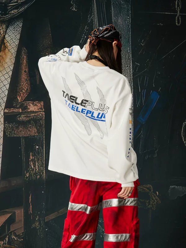 Graphic Racing Print Crewneck Sweatshirt 2