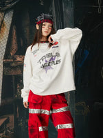 Graphic Racing Print Crewneck Sweatshirt 3