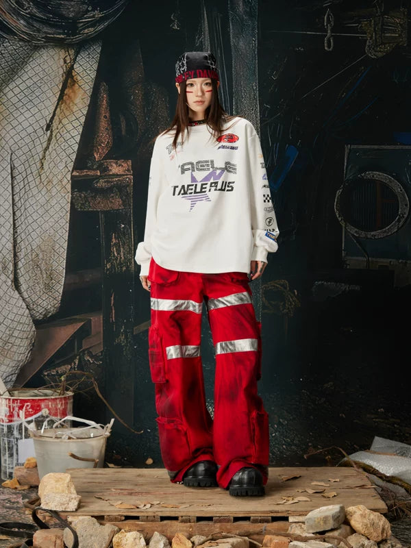 Graphic Racing Print Crewneck Sweatshirt 5