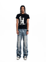 Graphic Rhinestone Short-Sleeve T-Shirt 4