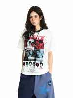 Graphic Rock Band Print Short-Sleeve T-Shirt 3