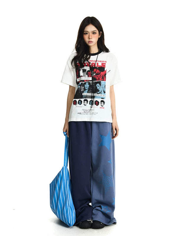 Graphic Rock Band Print Short-Sleeve T-Shirt 5