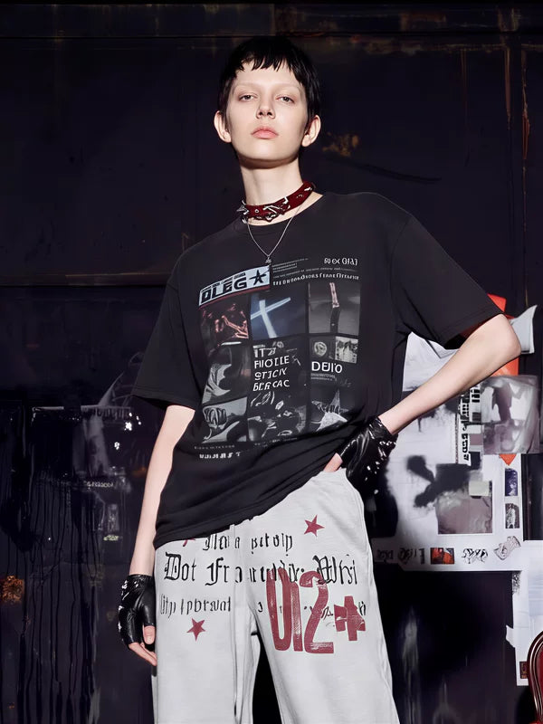 Graphic Street Style Cotton Short-Sleeve T-Shirt 2
