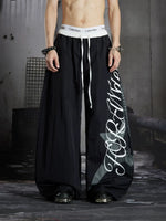 Graphic Wide Leg Pants 4
