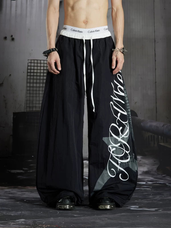 Graphic Wide Leg Pants 4