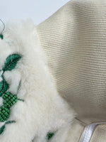 Half-Zip Embroidered Faux Fur Jacket 3
