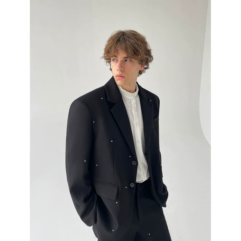 Hand-Beaded Oversized Suit Jacket and Pants 2