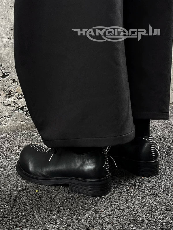 Hand-Stitched Top-Grain Leather Derby Shoes 2