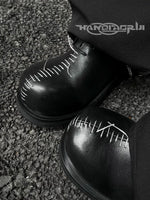Hand-Stitched Top-Grain Leather Derby Shoes 5