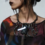 Handcrafted Beaded Tech Wasteland Choker Necklace 4