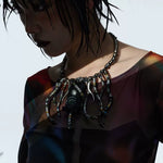 Handcrafted Beaded Tech Wasteland Choker Necklace 5