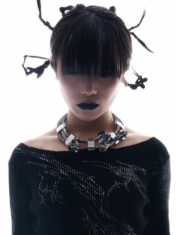 Handcrafted Futuristic Choker Necklace 2