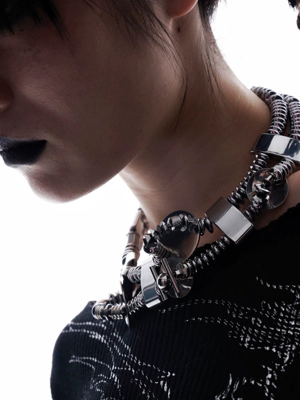 Handcrafted Futuristic Choker Necklace 4