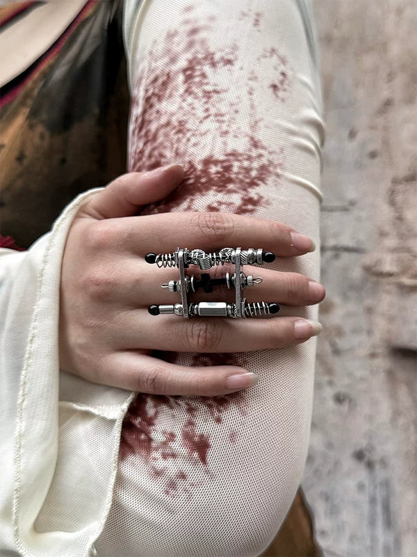 Handmade Hardcore Punk Spring Ring 2