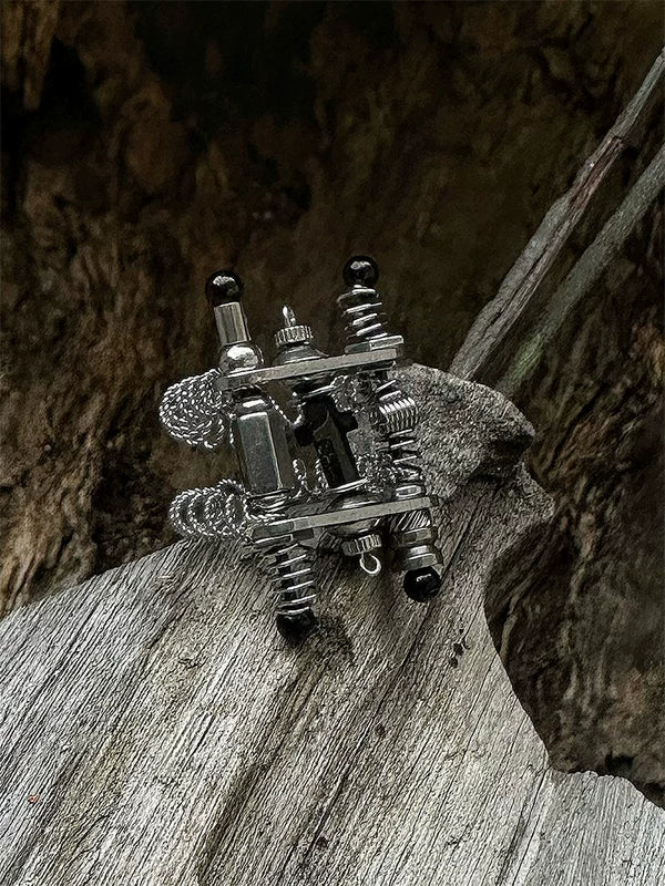 Handmade Hardcore Punk Spring Ring 3