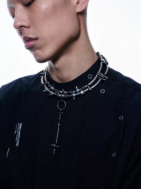 5291760221850, Handmade Mechanical Choker Necklace