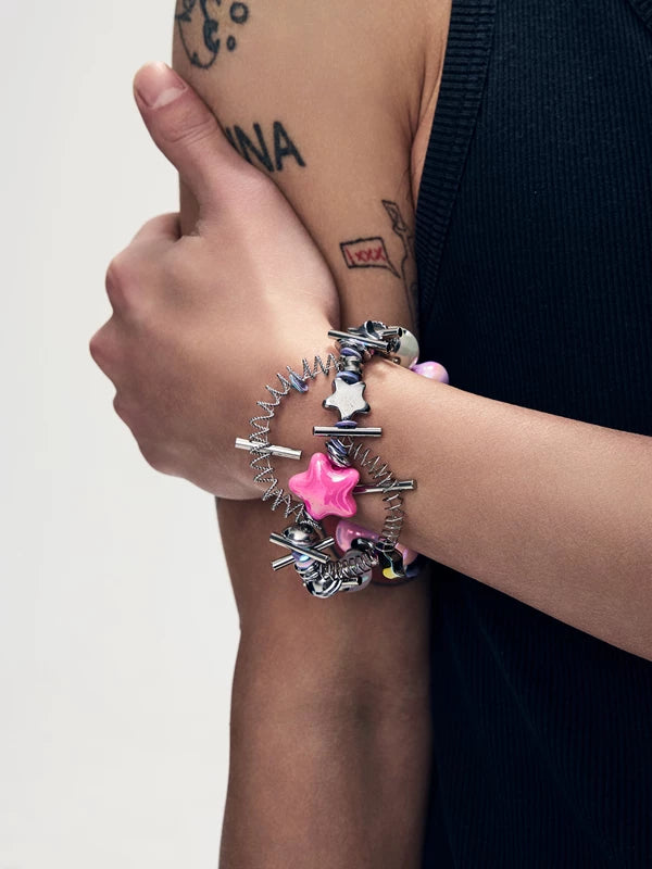 Handmade Star Charm Coil Bracelet 1