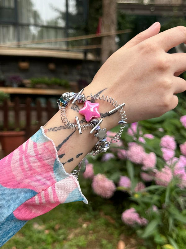Handmade Star Charm Coil Bracelet 4
