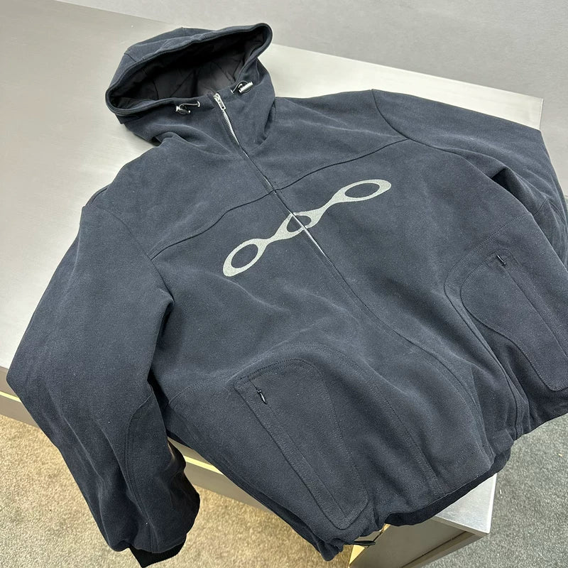 Heavy Canvas Hooded Embroidered Padded Jacket 2