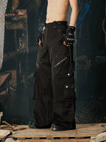 Heavy-Duty Multi-Pocket Wide Leg Cargo Pants 3