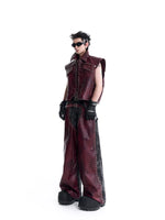 Heavy-Duty Studded Leather Motorcycle Vest 4