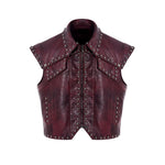 5545520429904,5545520429905,5545520429906,5545520429907, Heavy-Duty Studded Leather Motorcycle Vest
