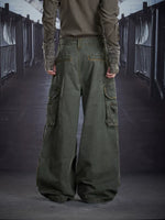 Heavy-Duty Wide Leg Multi-Pocket Cargo Pants 3