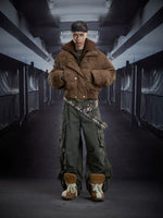 Heavy-Duty Wide Leg Multi-Pocket Cargo Pants 5