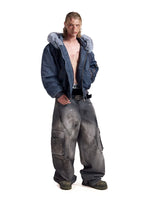 Heavy Metal Rivet Washed Wide-Leg Pants 5