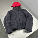 Heavy Washed Canvas Hooded Down Bomber Jacket 3