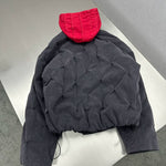 Heavy Washed Canvas Hooded Down Bomber Jacket 4