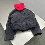 Heavy Washed Canvas Hooded Down Bomber Jacket 5