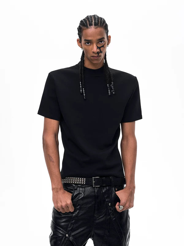 Heavyweight Air Layer Mock Neck T-Shirt 2
