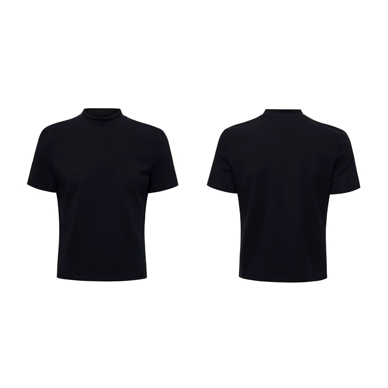 6209738459362,6209738459363,6209738459364,6209738459365, Heavyweight Air Layer Mock Neck T-Shirt