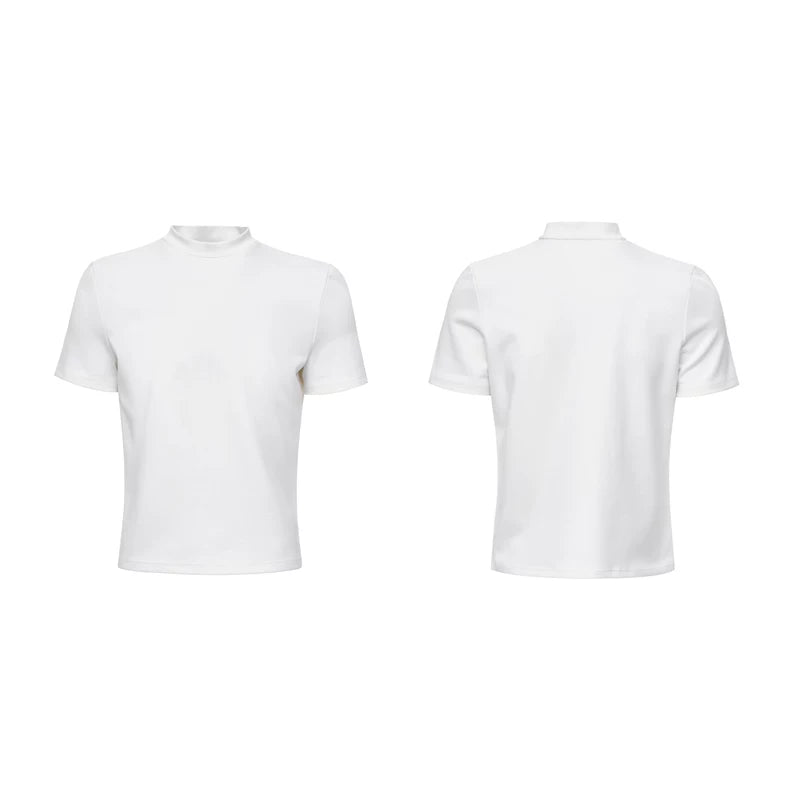 6209738459366,6209738459367,6209738459368,6209738459369, Heavyweight Air Layer Mock Neck T-Shirt