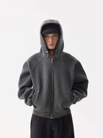 Heavyweight Boxy Zip-Up Hooded Sweatshirt 1