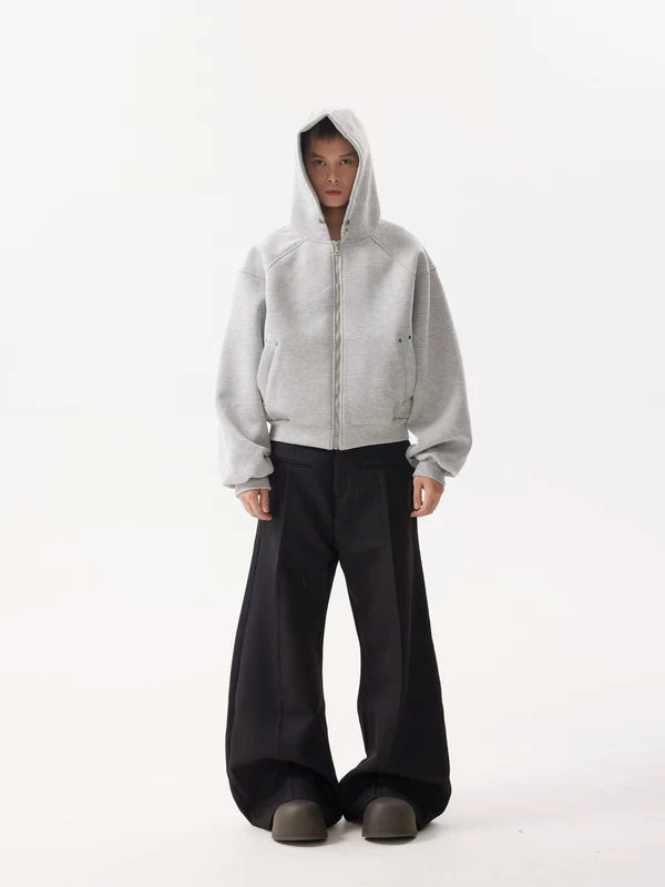 Heavyweight Boxy Zip-Up Hooded Sweatshirt 2