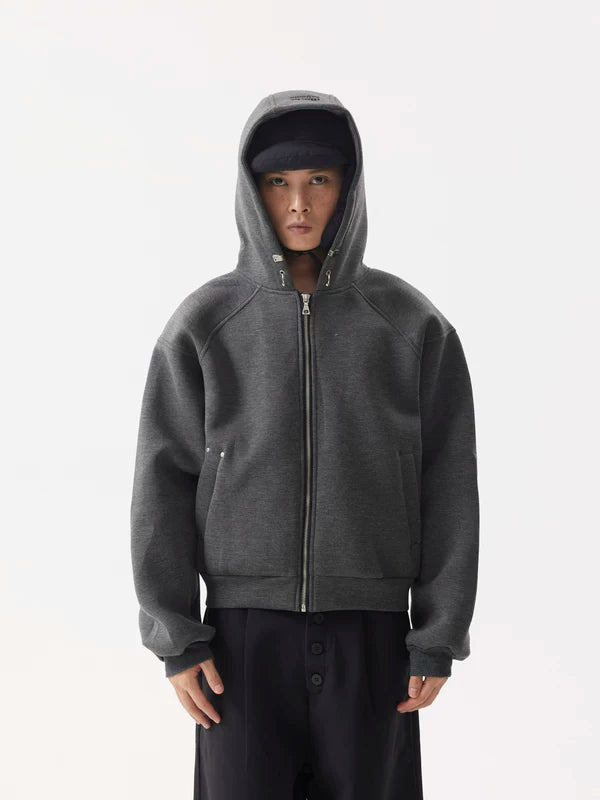 Heavyweight Boxy Zip-Up Hooded Sweatshirt 3