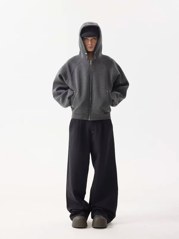 Heavyweight Boxy Zip-Up Hooded Sweatshirt 5