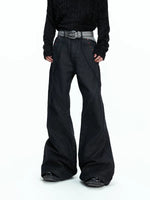Heavyweight Distressed Washed Flare Jeans 1