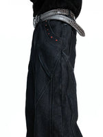 Heavyweight Distressed Washed Flare Jeans 3