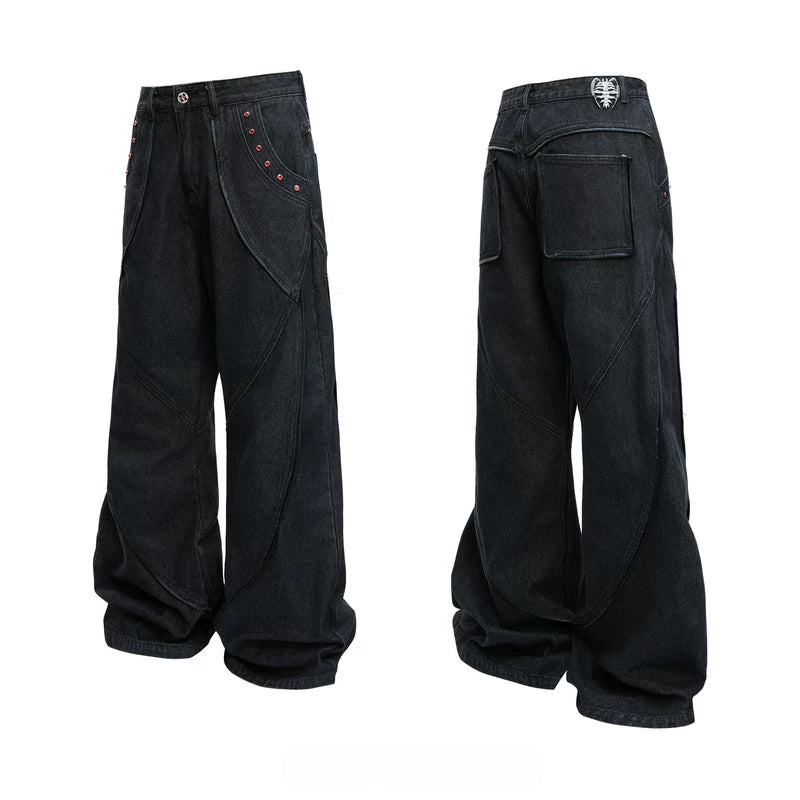 6150778203922,6150778203923,6150778203924,6150778203925,6204937314764, Heavyweight Distressed Washed Flare Jeans
