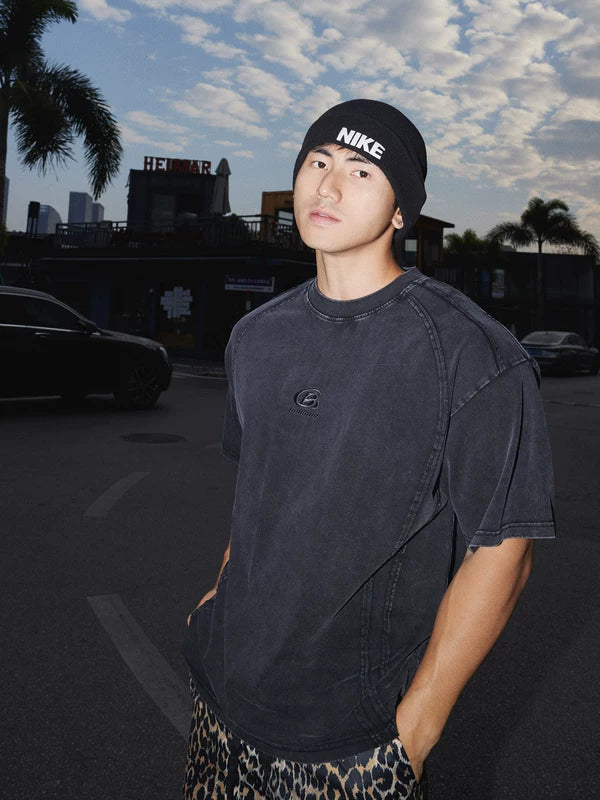 Heavyweight Embroidered Retro Washed T-Shirt 3