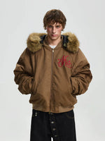 ,6140935474950,6140935474951,6140935474952,6140935474953, Heavyweight Hooded Jacket with Fur Trim