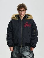 ,6140935474946,6140935474947,6140935474948,6140935474949, Heavyweight Hooded Jacket with Fur Trim